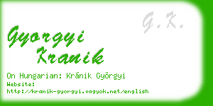 gyorgyi kranik business card
